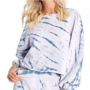 Wildfox SET Olivia Sweatshirt & Nikki Cargo Pants in Muse Spiral Dye